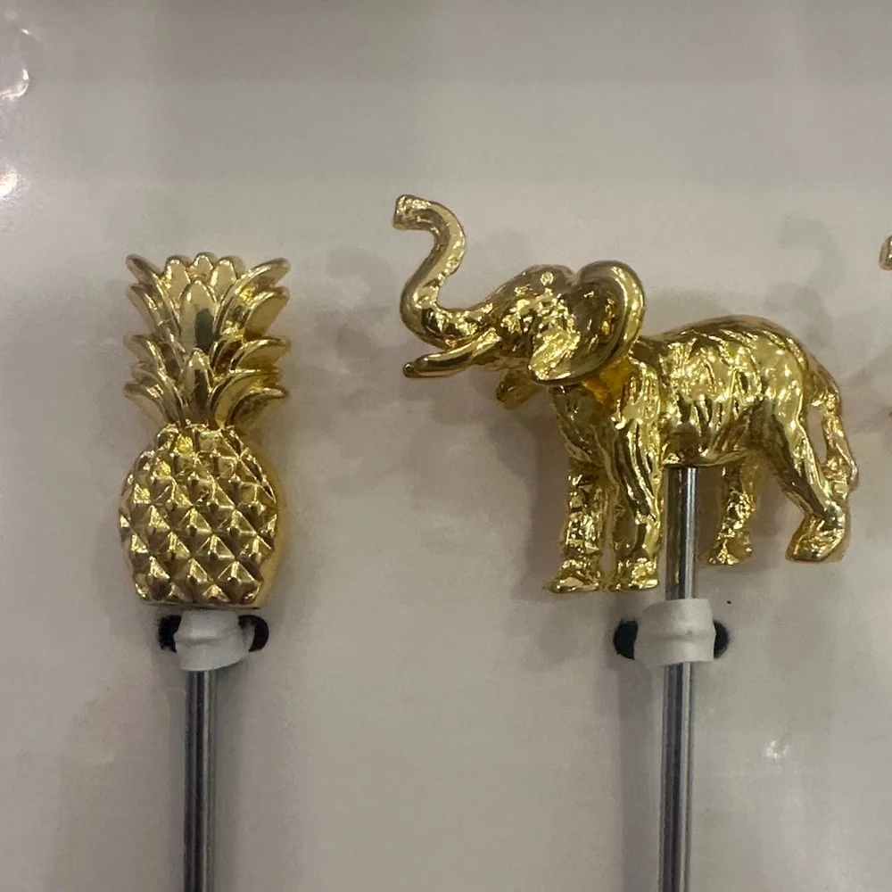 Lilly Pulitzer Gold and Silver Appetizer Picks